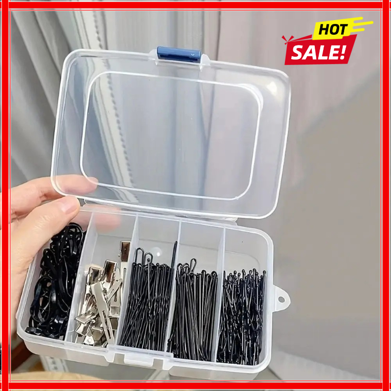 Accessories Travel Jewelry Box - 2pc Clear 5-grid Portable Plastic Hair