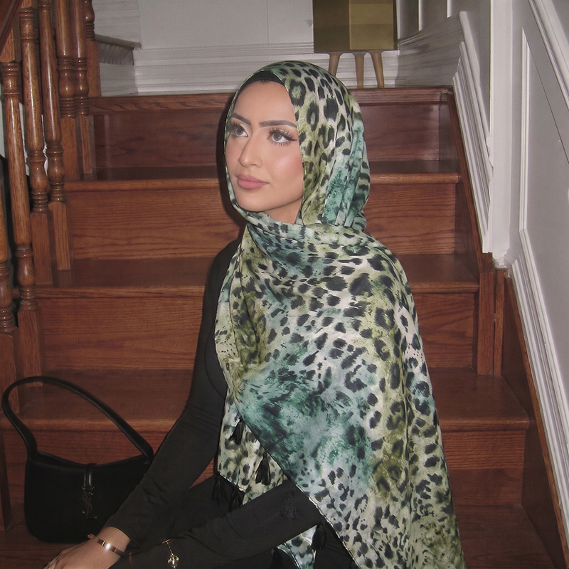 Travel Accessories For Women - Fashion Leopard Print Tassel Hijab Soft