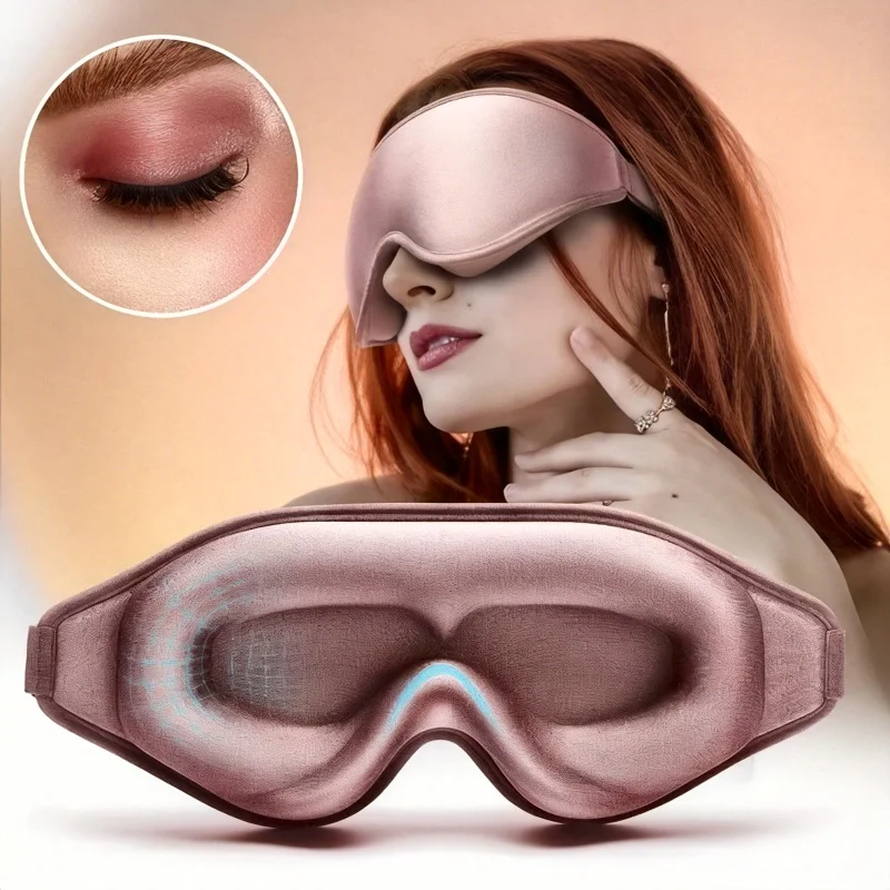 Eye Mask Sleep Travel - Super Soft 3D Silk Sleeping Eye
