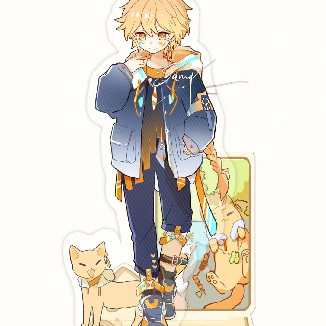 Travel Accessories Gifts - Anime Genshin Impact Traveler Acrylic Stand
