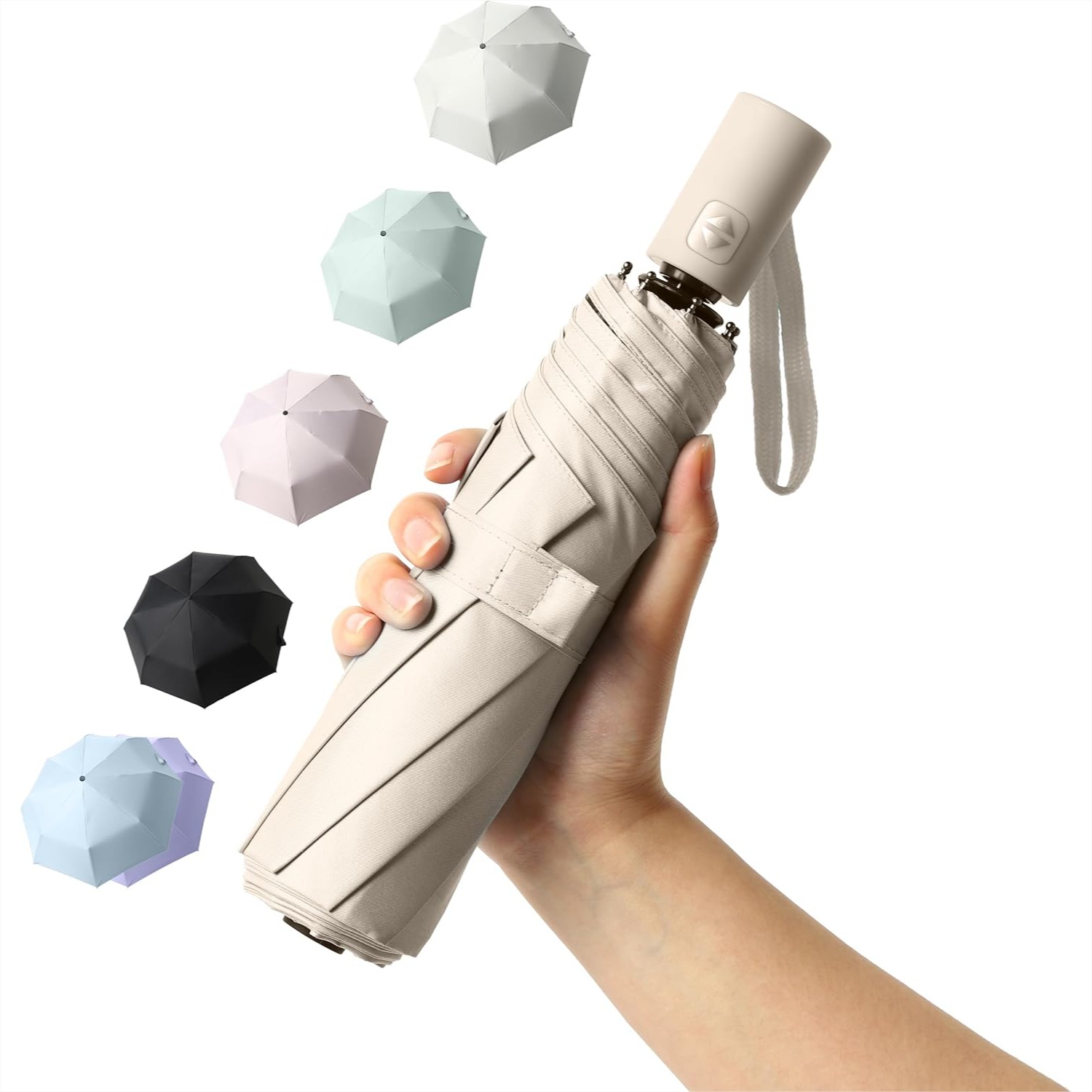 Travel Umbrella Compact - Compact Travel Umbrella for Rain and
