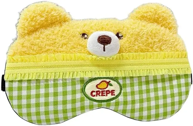 Eye Mask Sleep Travel - Cute Plush Sleep Eye Mask, Lightweight