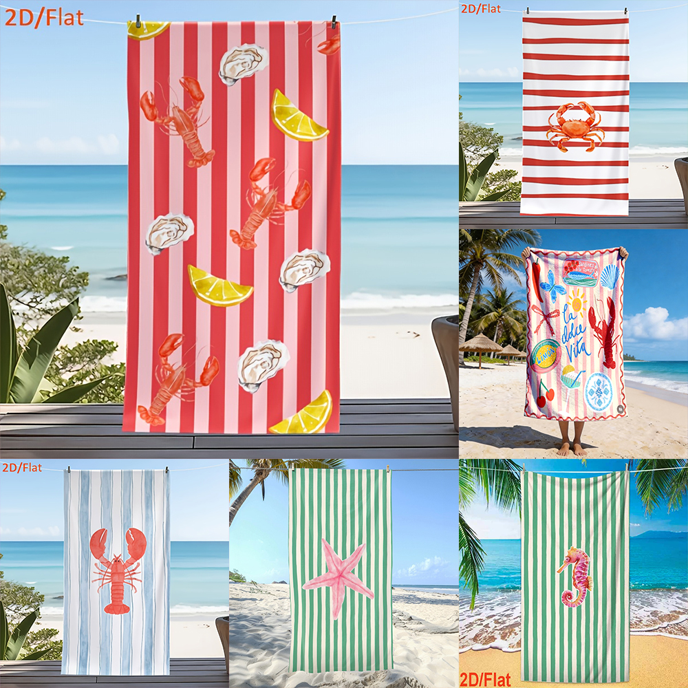 Travel Yoga Accessories - 1PC # Coastal Beach Towels ,