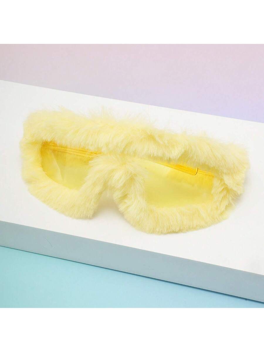 Travel Accessories For Women - Furry Yellow Fashion Sunglasses For Women,