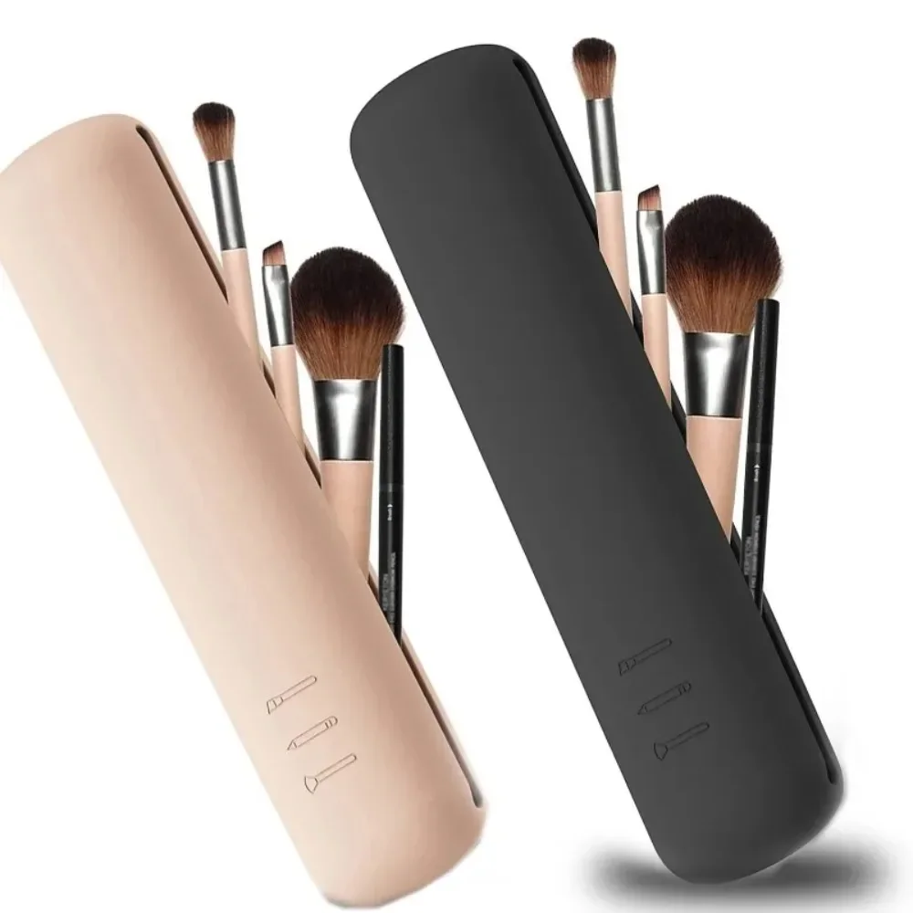 Travel Accessories Case - Travel Makeup Brush Holder Silicone Cosmetic