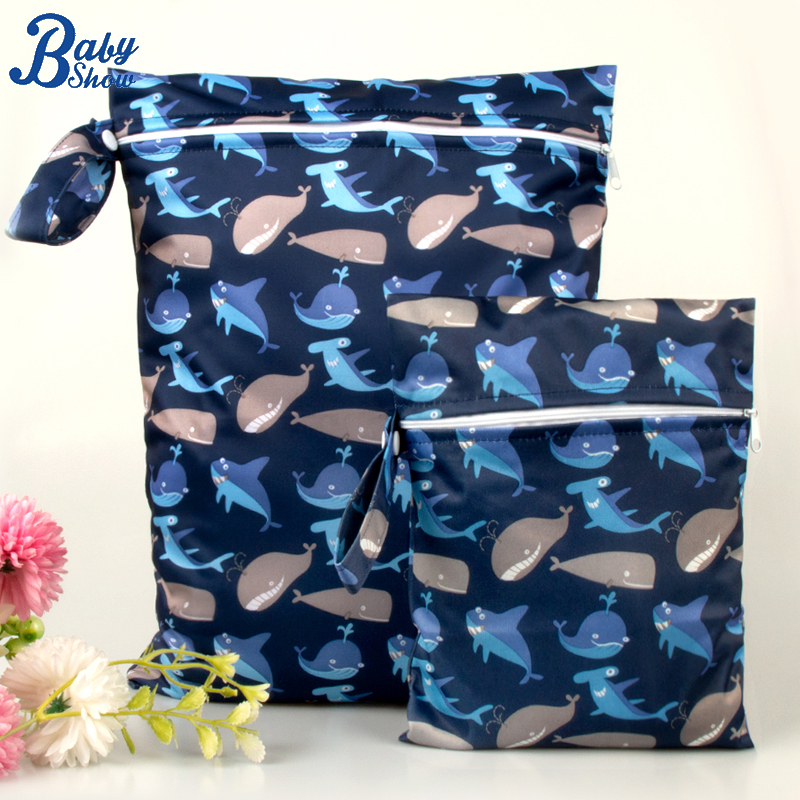 Travel Accessories With Baby - Babyshow 2pcs Cloth Diaper Wet Bags
