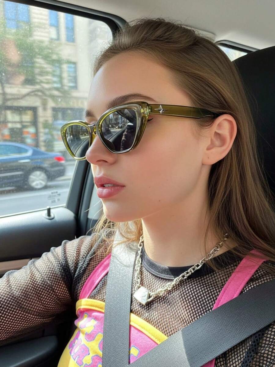 1pc Women's High-End Cat Eye S - Travel Accessories For Women recension och pris