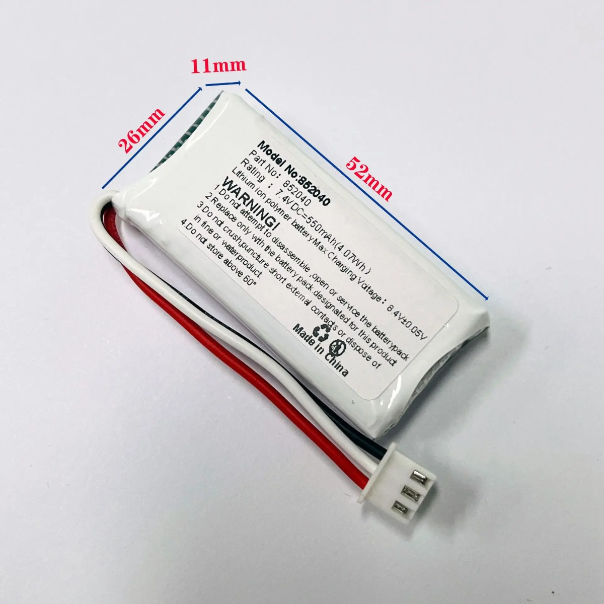 440mAh/550mAh 2S 7.4V 25C Lith - Xiaomi Travel Accessories recension och pris