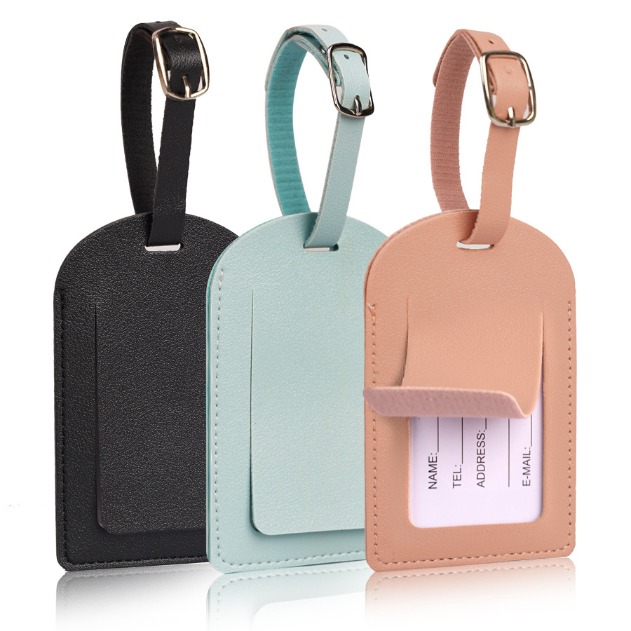 Women Men Luggage Tags PU Leat - Travel Accessories List recension och pris