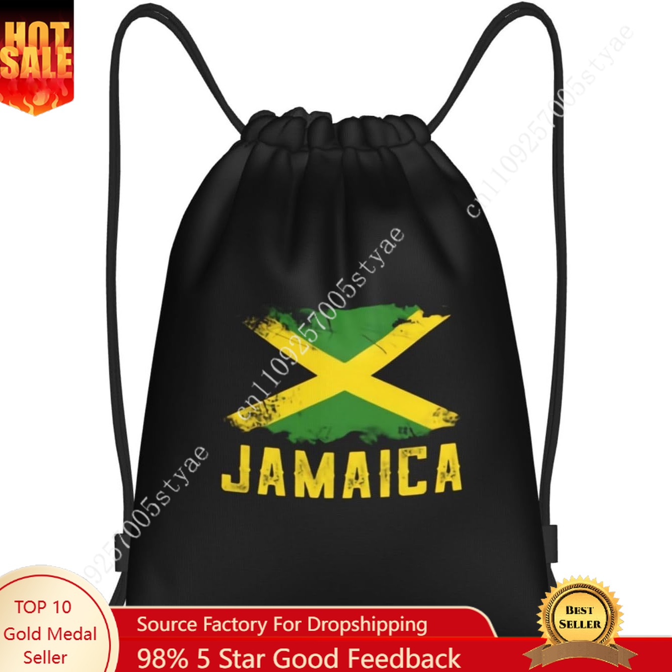 Jamaica Flag Drawstring Bag Ba - Travel Yoga Accessories recension och pris
