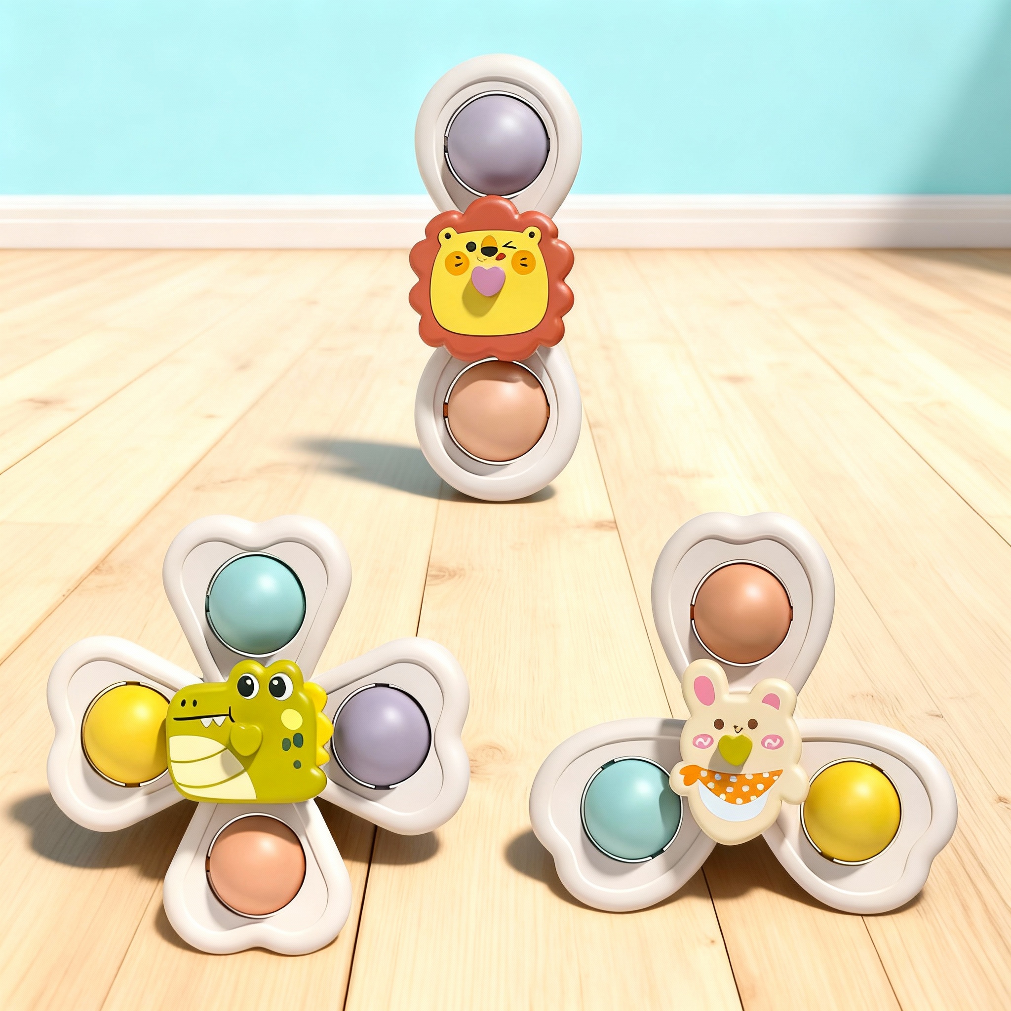 3PCS Suction Cup Rotating Toy  - Travel Accessories With Baby recension och pris