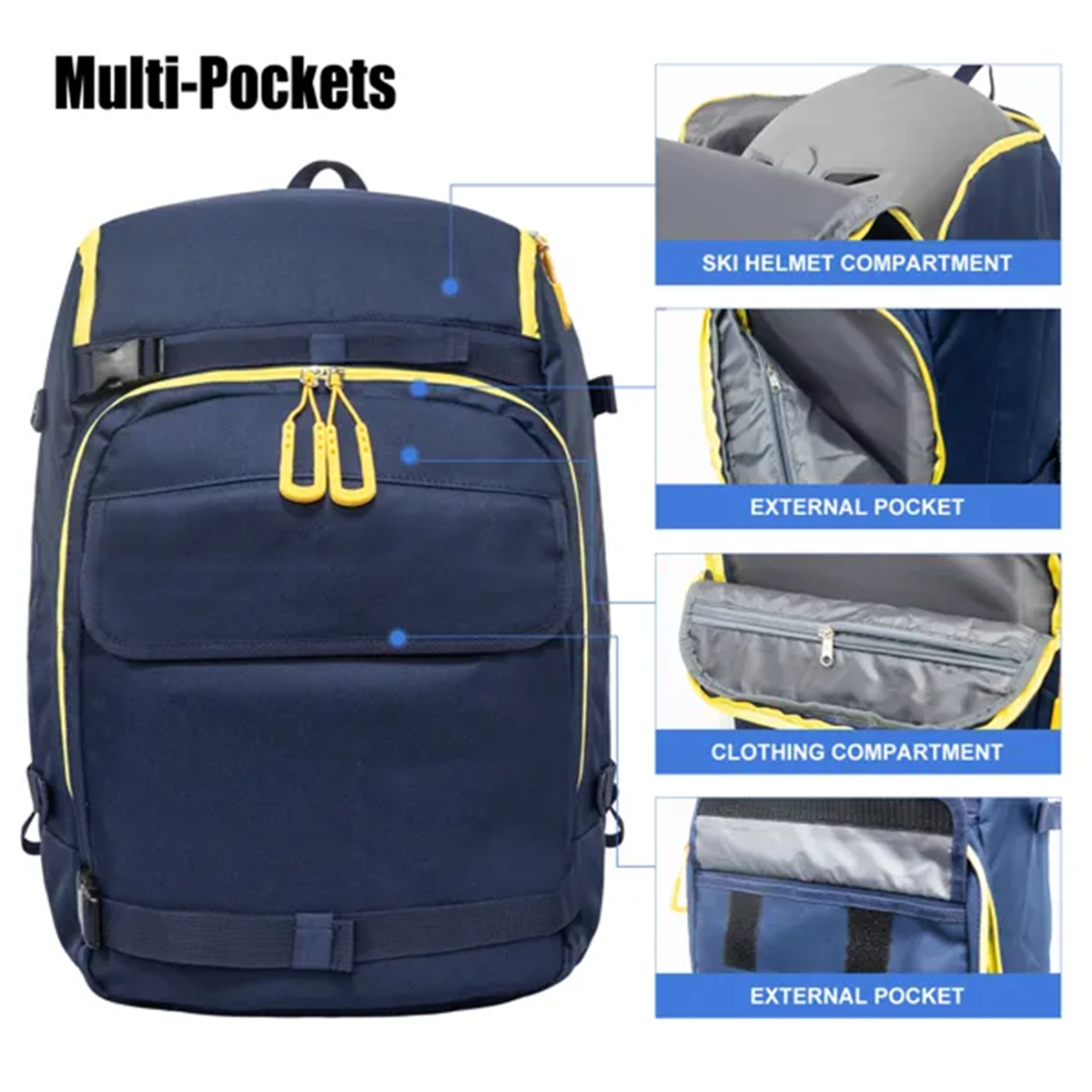 50L Blue Travel Ski Backpack f - Travel Accessories In Amazon recension och pris