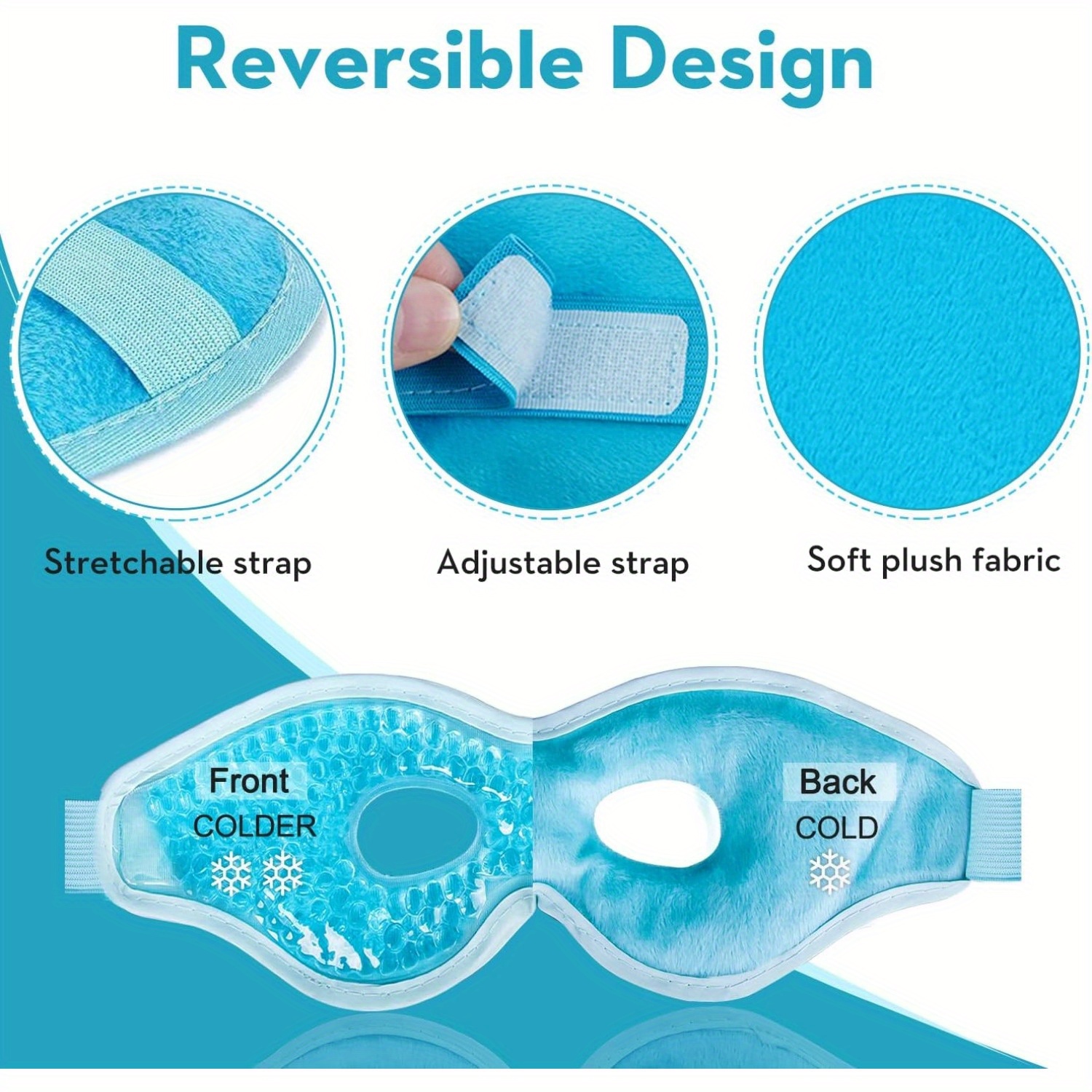 2Pcs/Set Gel Eye Mask Cooling  - Eye Mask Sleep Travel recension och pris