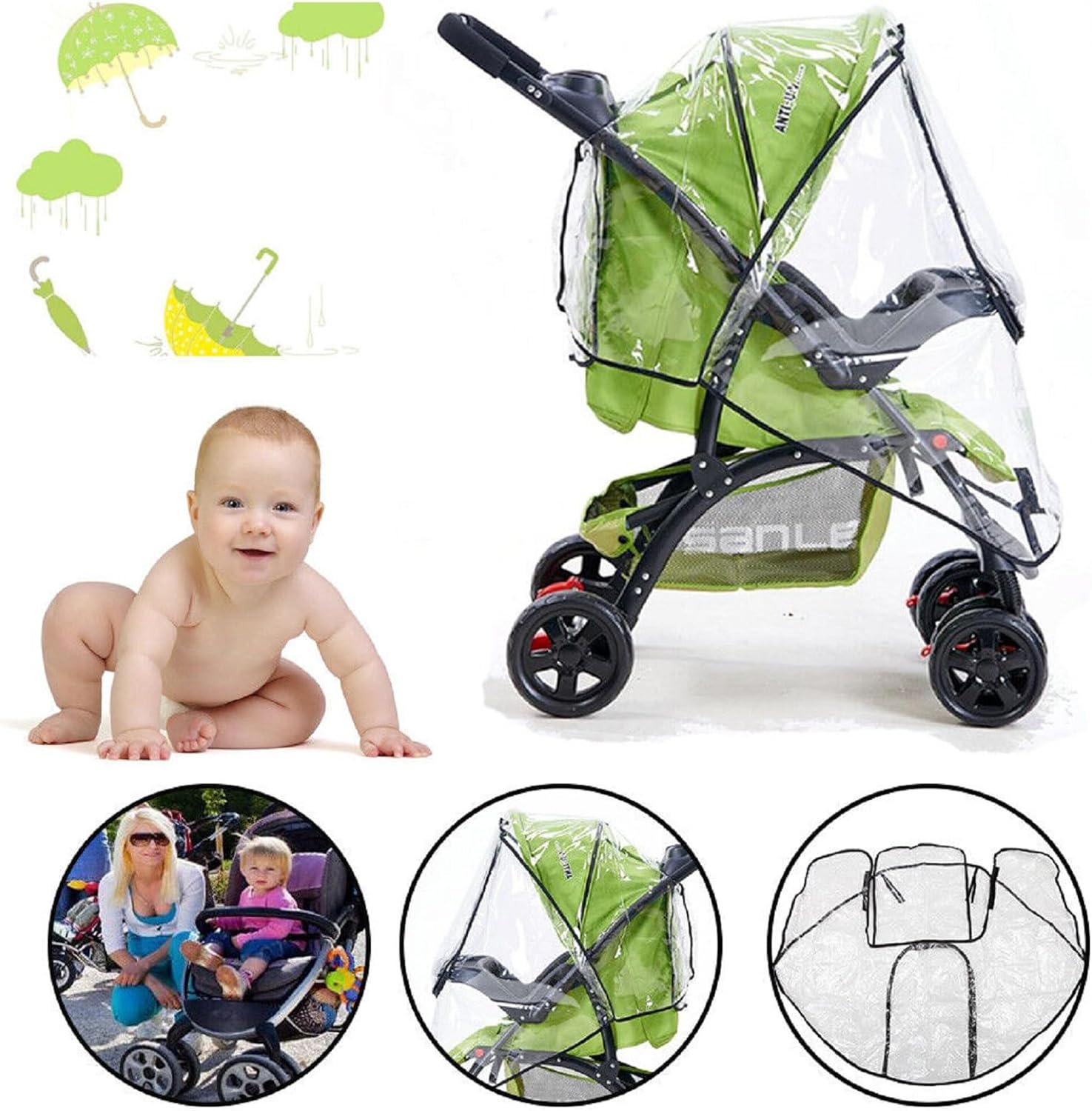 Baby Stroller Rain Cover, Univ - Travel Accessories With Baby recension och pris