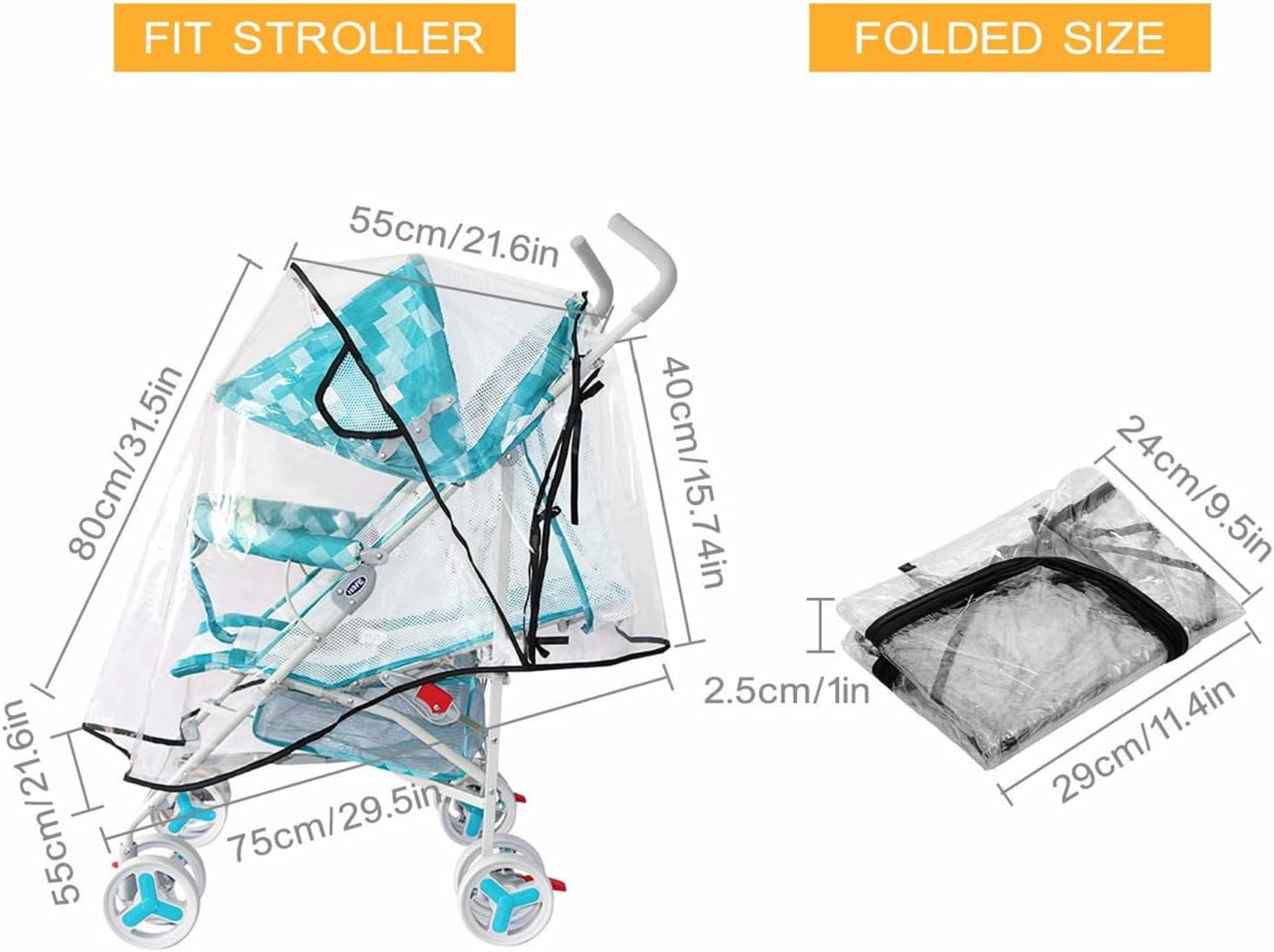 Baby Stroller Rain Cover, Univ - Travel Accessories With Baby recension och pris
