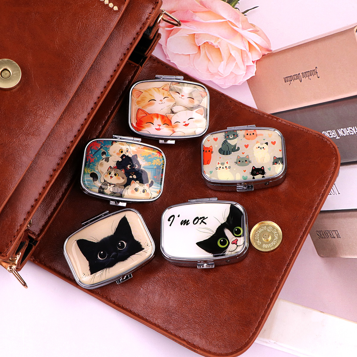 Black Cat Pill Boxes Cartoon A - Accessories Travel Jewelry Box recension och pris