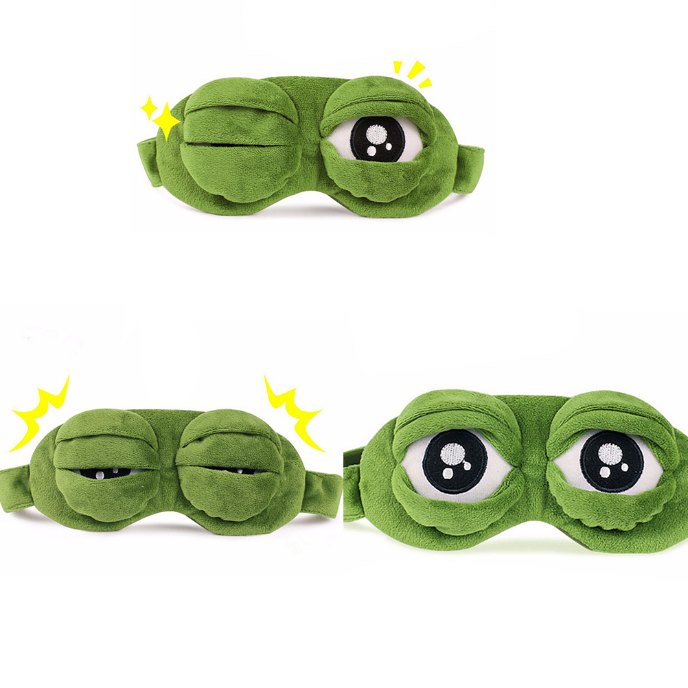 3D Sad Frog Sleep Mask Natural - Eye Mask Sleep Travel recension och pris