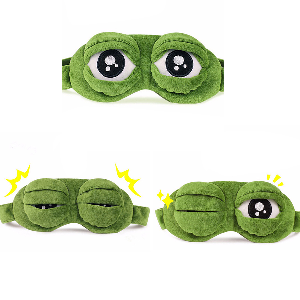 3D Sad Frog Sleep Mask Natural - Eye Mask Sleep Travel recension och pris