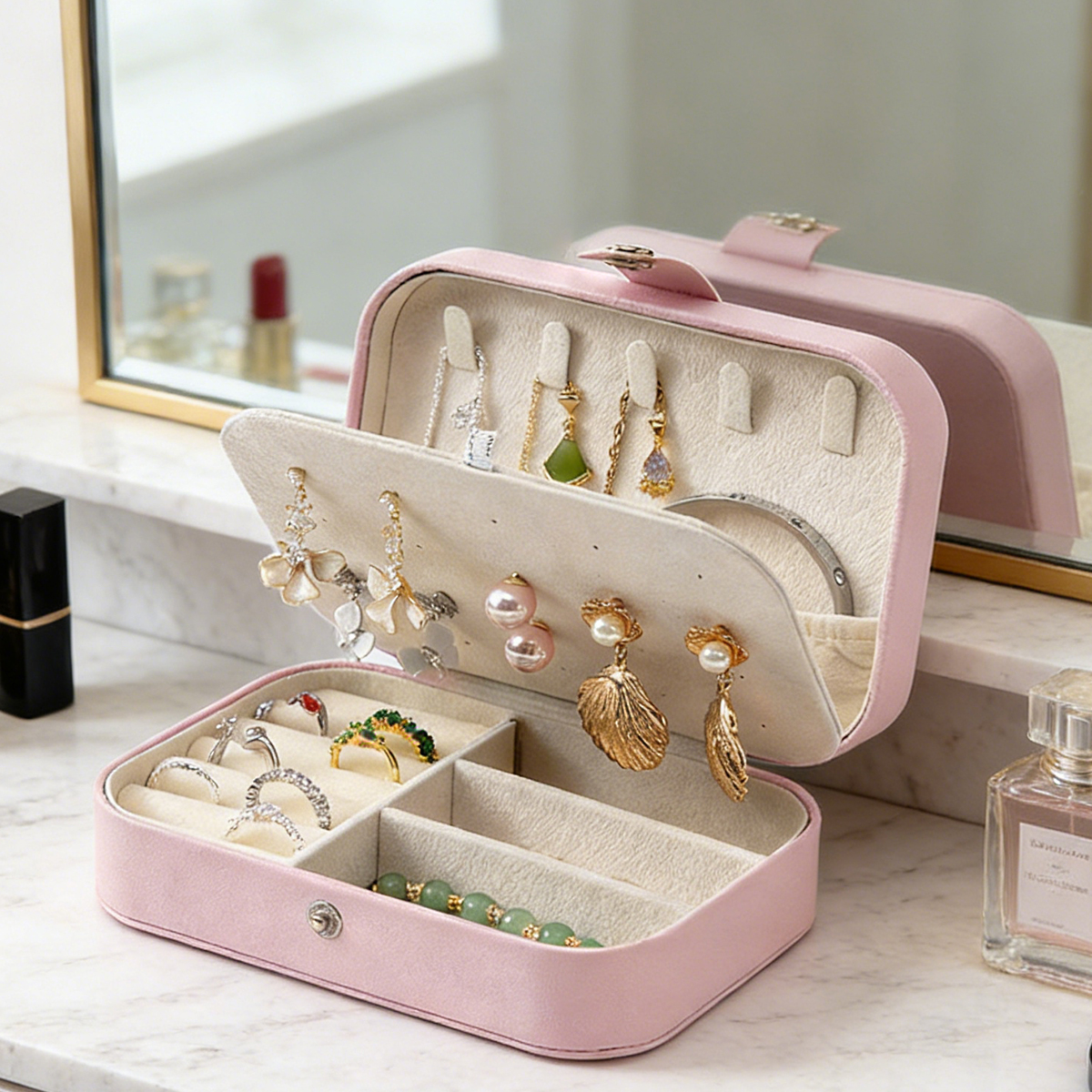 New Portable Multi-Compartment - Accessories Travel Jewelry Box recension och pris