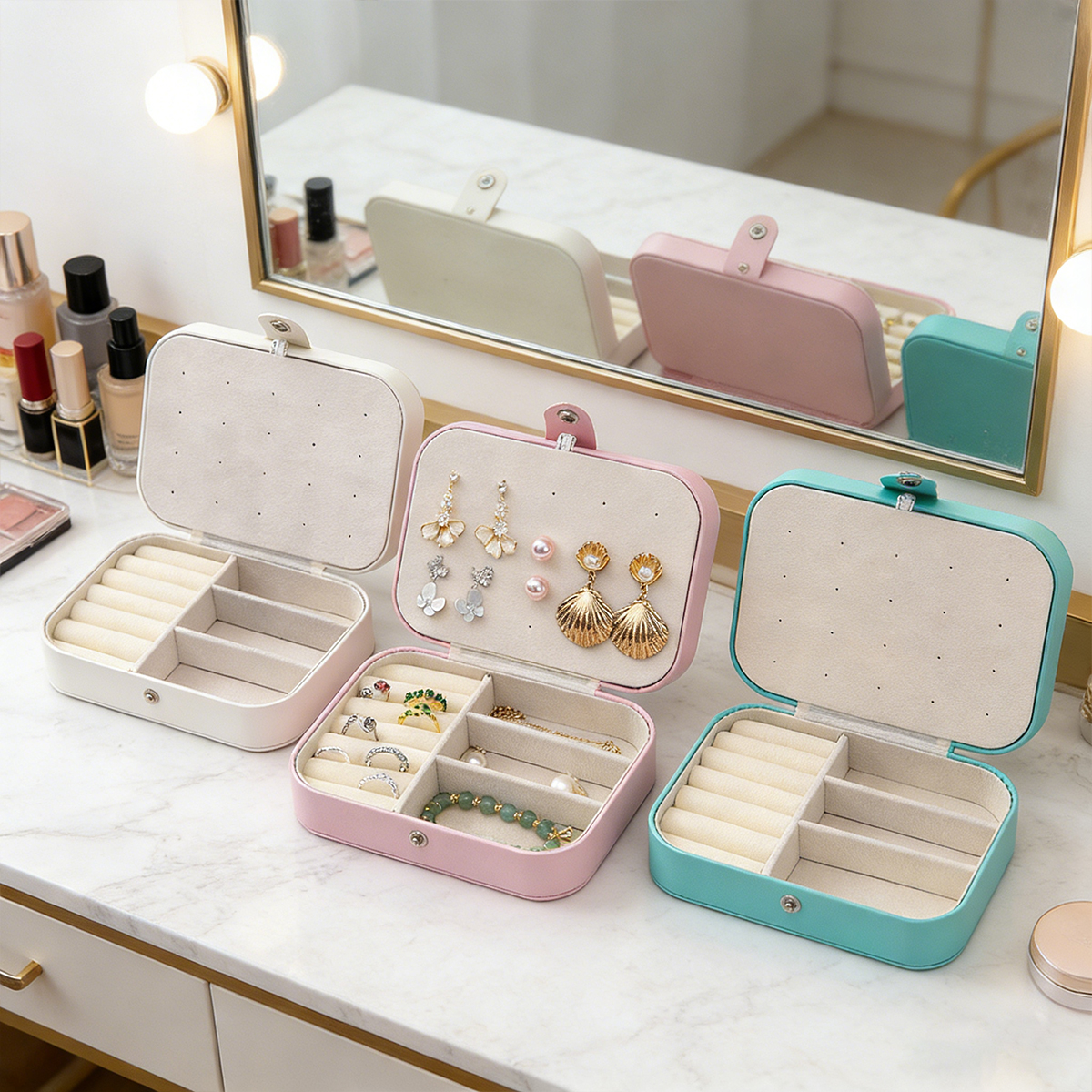 New Portable Multi-Compartment - Accessories Travel Jewelry Box recension och pris