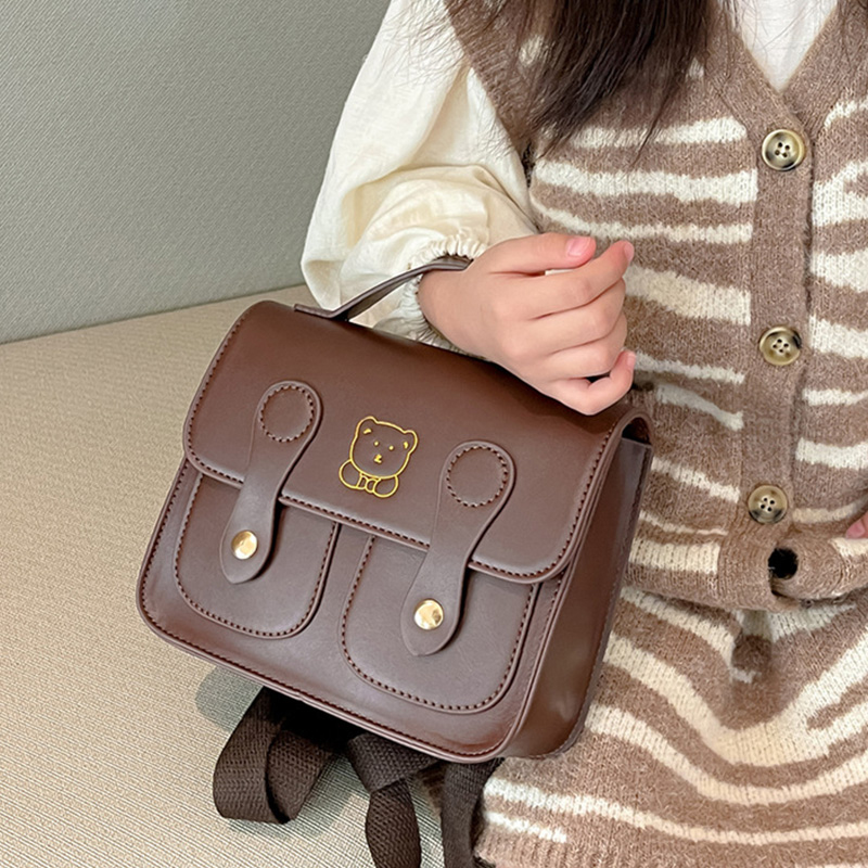 Bear Kids Backpack PU Leather  - Travel Accessories With Baby recension och pris