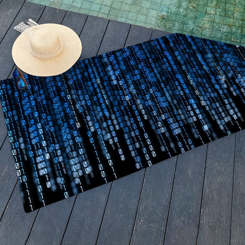 Binary Code Towel Yoga Gym Yog - Travel Yoga Accessories recension och pris