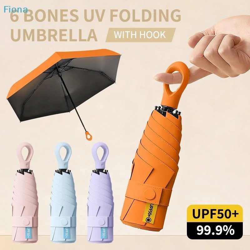 6 Ribs UPF50+ UV Protection Fo - Travel Umbrella Compact recension och pris