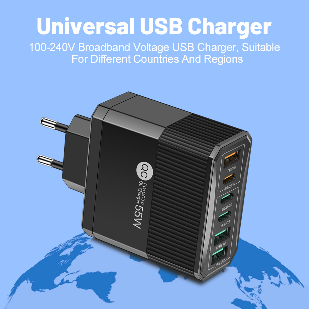 55W Fast Charging USB Charger  - Xiaomi Travel Accessories recension och pris