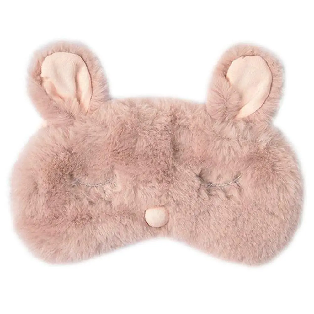 Cute Fuzzy Rabbit Ear Eye Mask - Eye Mask Sleep Travel recension och pris