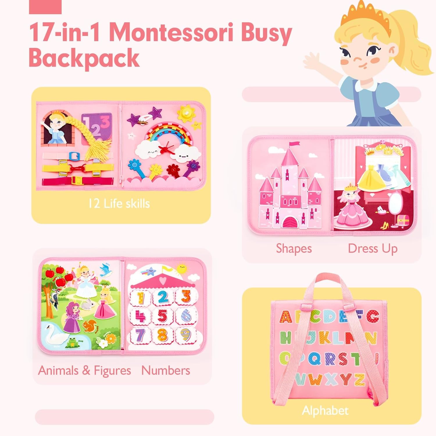 Toddler Busy Board Toys Montes - Travel Accessories With Baby recension och pris