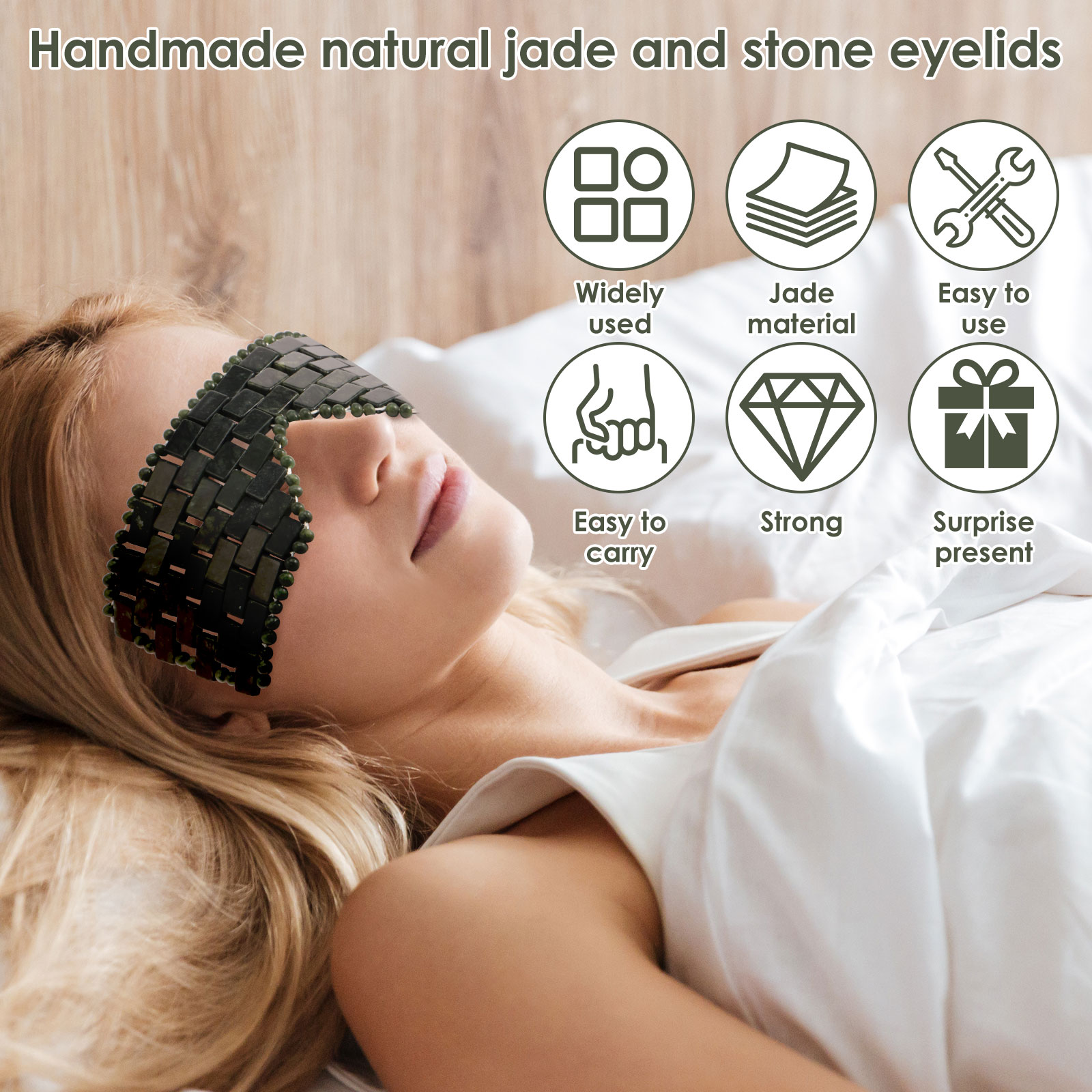 Jade Eye Mask Portable Jade St - Eye Mask Sleep Travel recension och pris