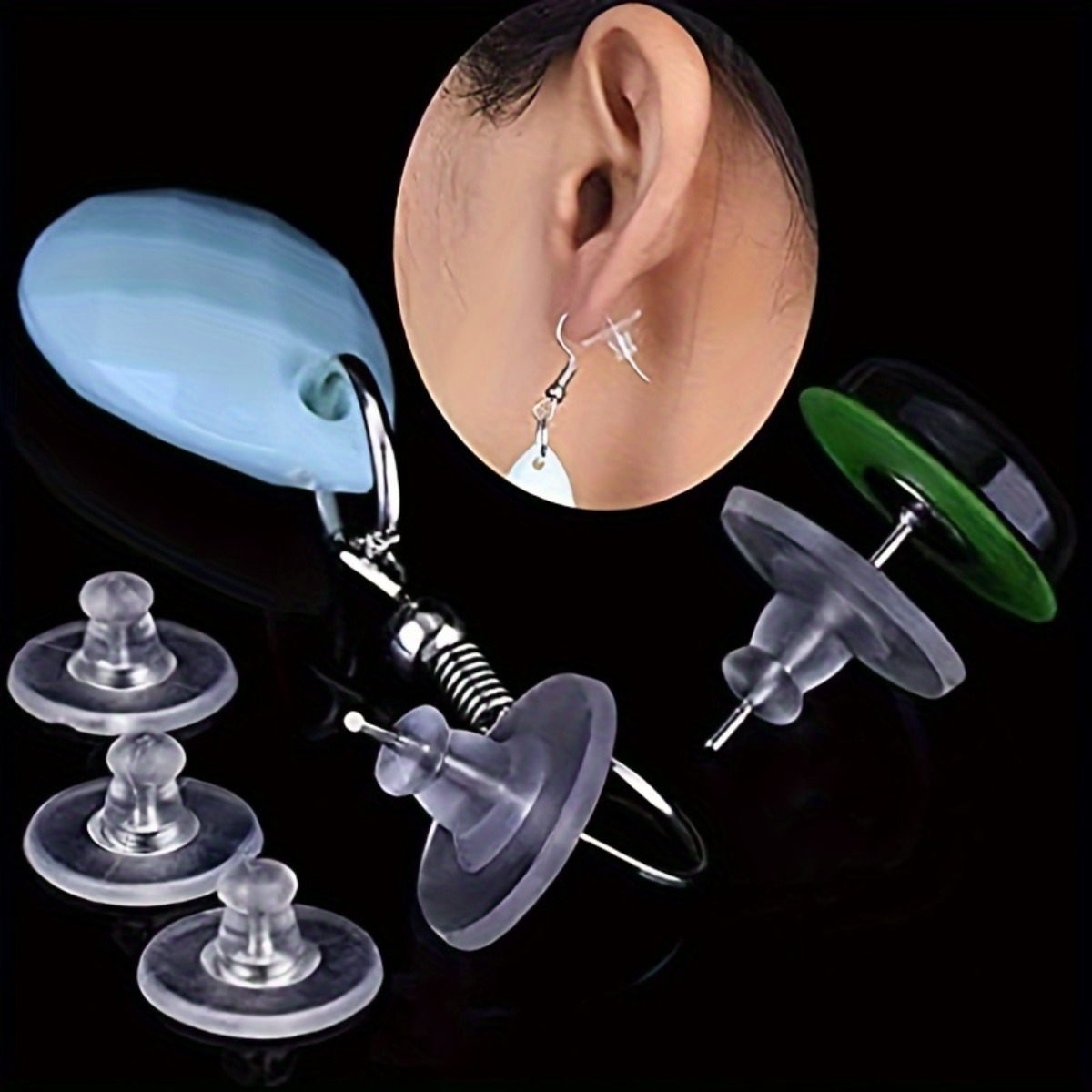 40PC Clear Flexible Earring Sa - Travel Accessories You Need recension och pris