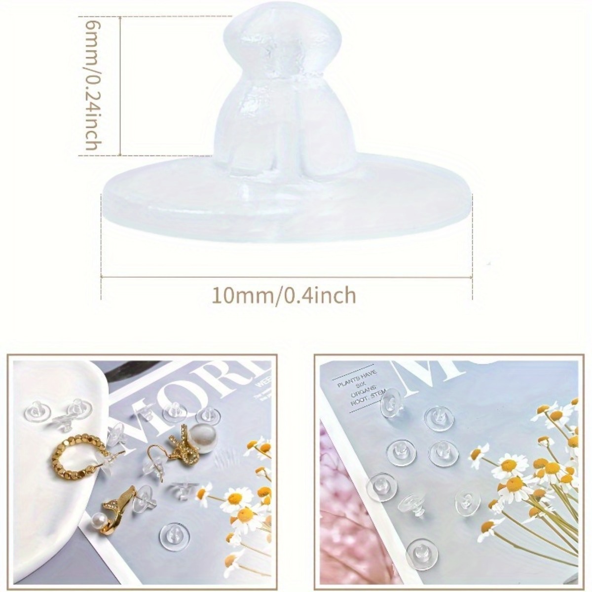 40PC Clear Flexible Earring Sa - Travel Accessories You Need recension och pris