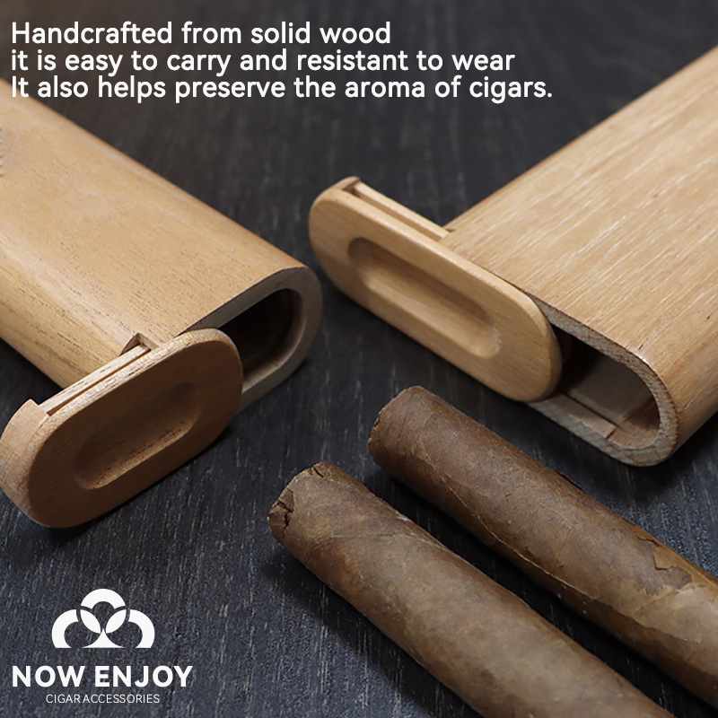 Portable Cigar Case Natural Ce - Travel Accessories Case recension och pris