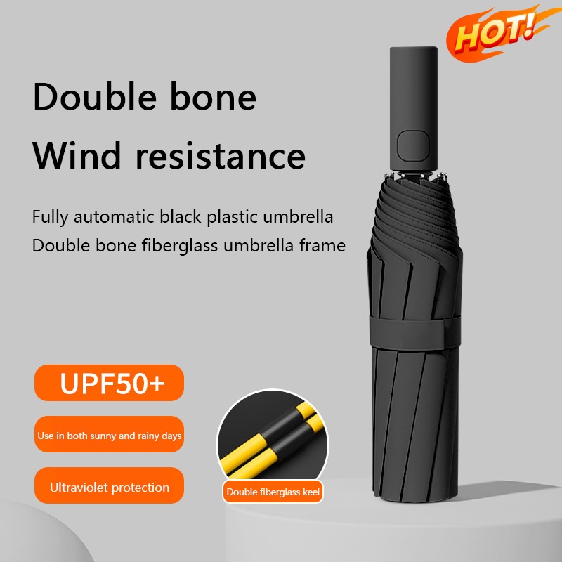 Automatic Umbrella 24 Bone Sol - Travel Umbrella Compact recension och pris
