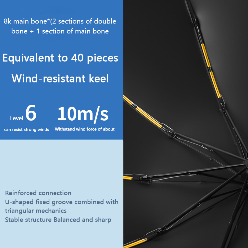Automatic Umbrella 24 Bone Sol - Travel Umbrella Compact recension och pris