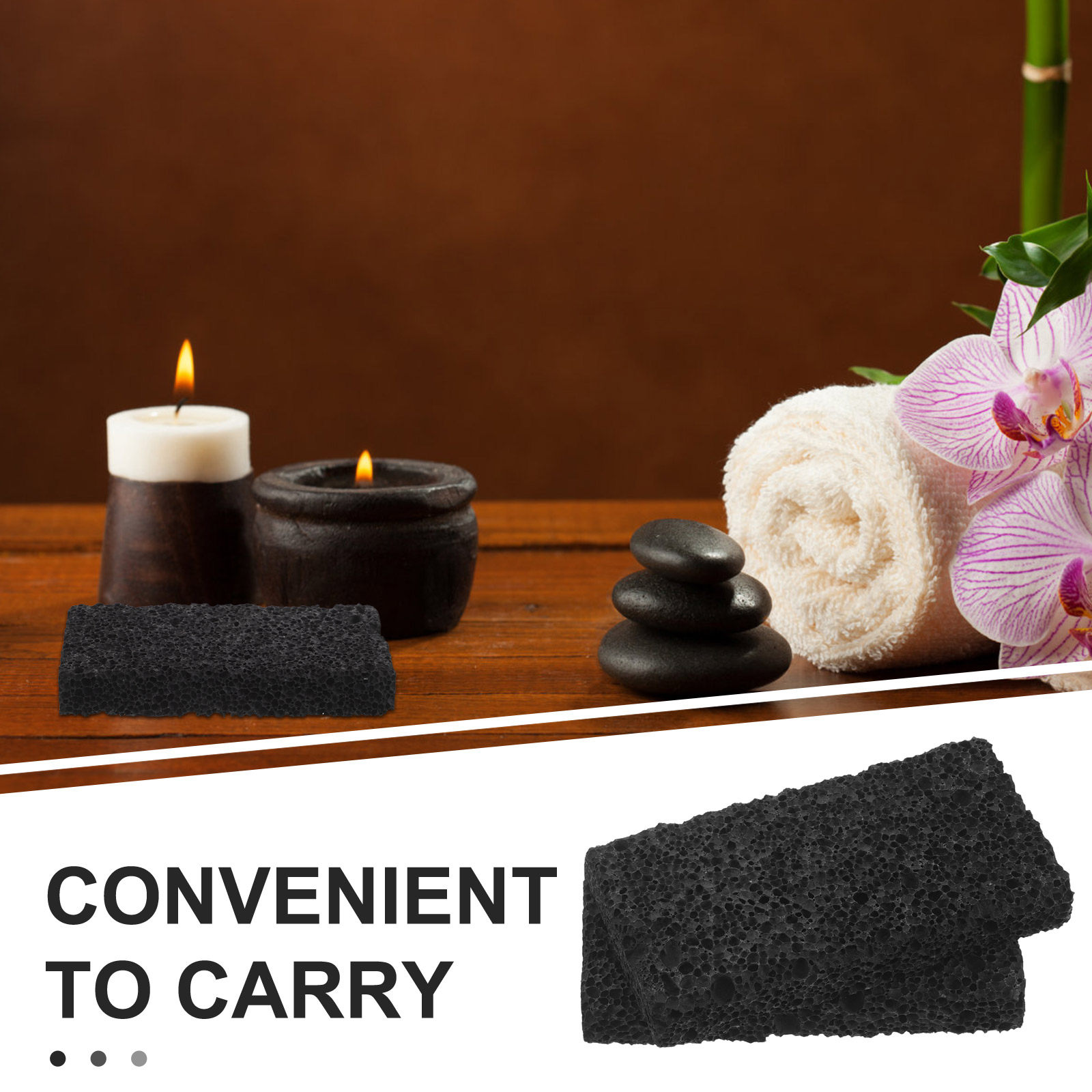2Pcs Black Volcanic Rock Diffu - Travel Yoga Accessories recension och pris