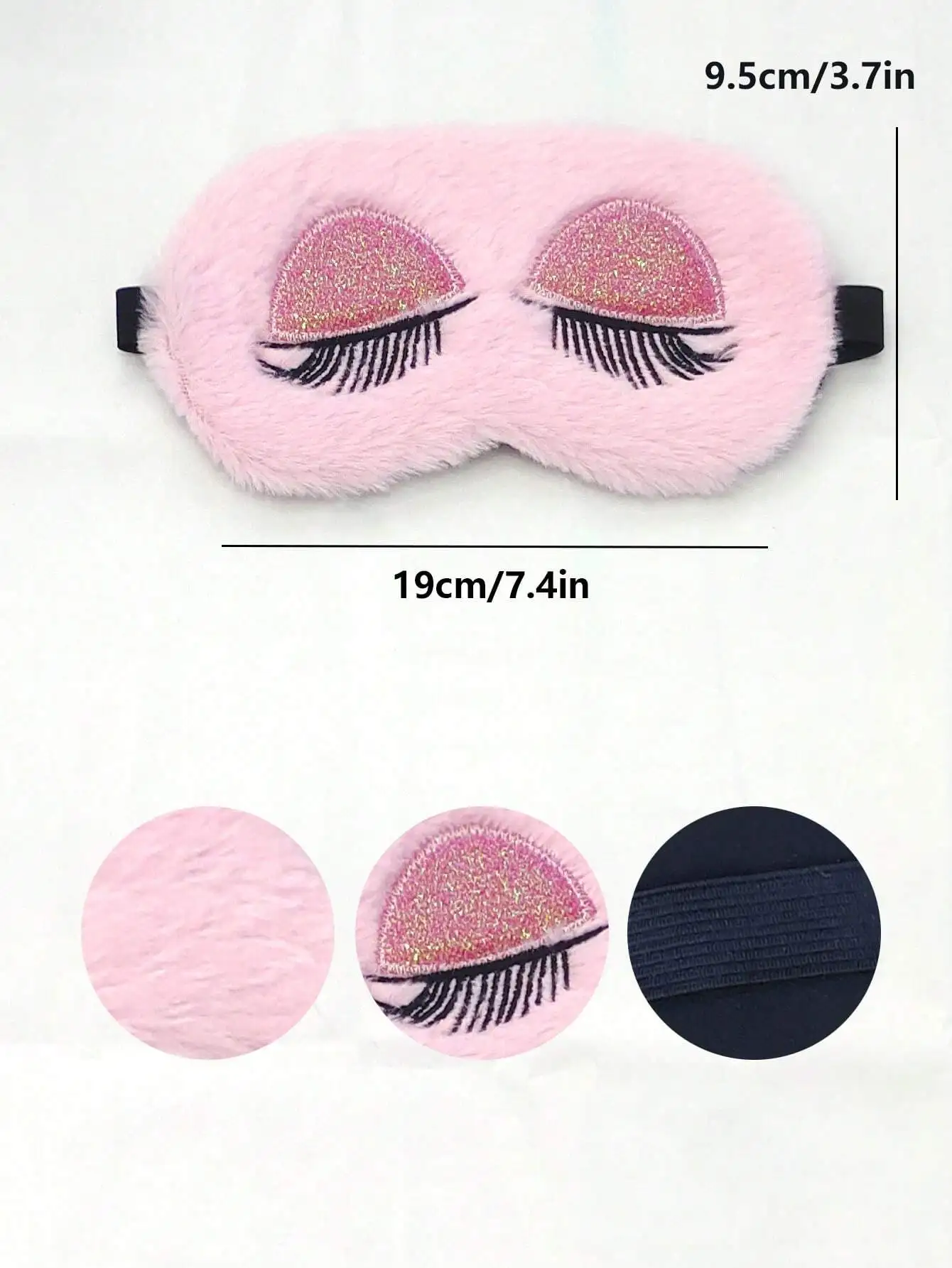 1pc Pink Plush Cute Eye Mask,  - Eye Mask Sleep Travel recension och pris